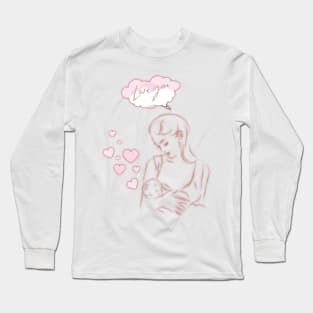 an illustration inspired by mothers, The most beautiful and precious being, Mom. Long Sleeve T-Shirt